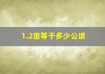 1.2亩等于多少公顷