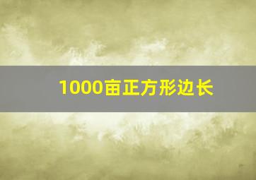 1000亩正方形边长