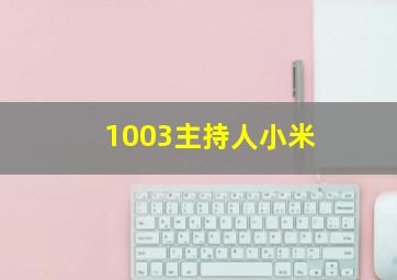 1003主持人小米