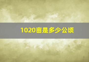 1020亩是多少公顷