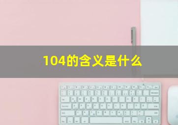 104的含义是什么