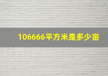 106666平方米是多少亩