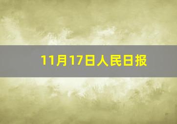 11月17日人民日报