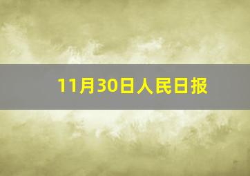 11月30日人民日报