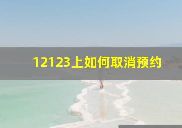 12123上如何取消预约