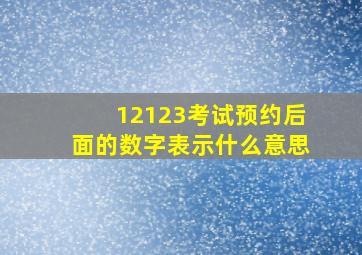 12123考试预约后面的数字表示什么意思