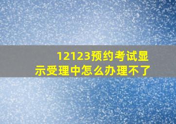 12123预约考试显示受理中怎么办理不了