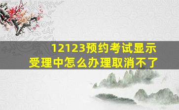 12123预约考试显示受理中怎么办理取消不了