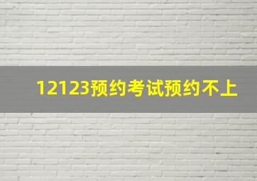 12123预约考试预约不上