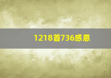 1218首736感恩