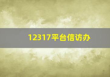 12317平台信访办