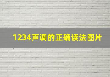 1234声调的正确读法图片