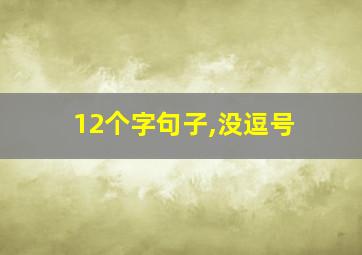 12个字句子,没逗号