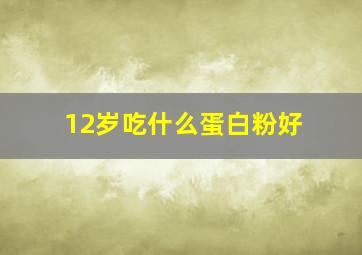 12岁吃什么蛋白粉好