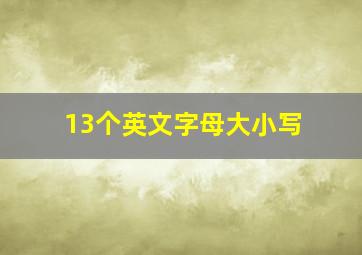 13个英文字母大小写