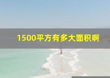 1500平方有多大面积啊