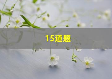 15道题