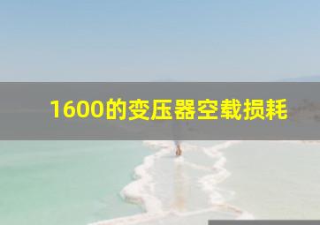 1600的变压器空载损耗