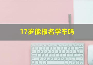 17岁能报名学车吗