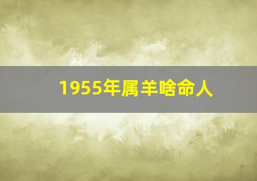 1955年属羊啥命人