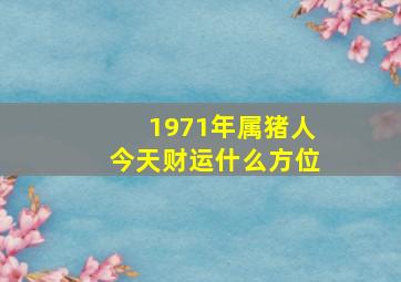 1971年属猪人今天财运什么方位