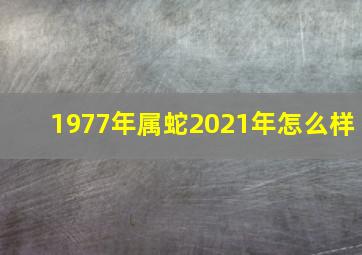 1977年属蛇2021年怎么样