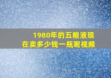 1980年的五粮液现在卖多少钱一瓶呢视频