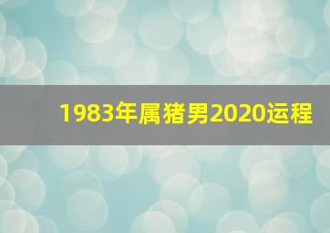 1983年属猪男2020运程