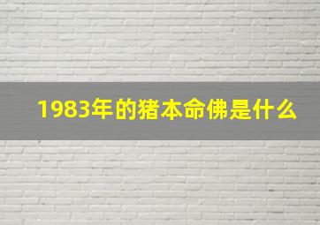 1983年的猪本命佛是什么