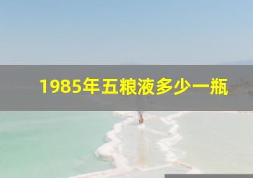 1985年五粮液多少一瓶