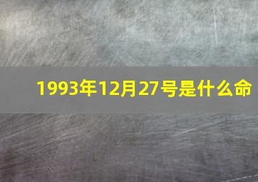 1993年12月27号是什么命