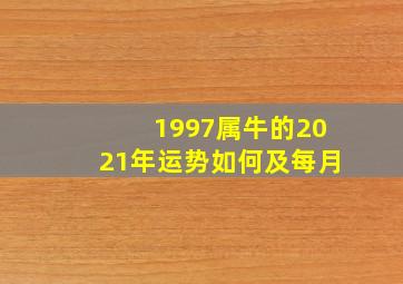 1997属牛的2021年运势如何及每月