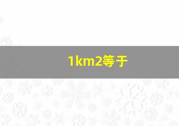 1km2等于