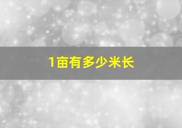 1亩有多少米长