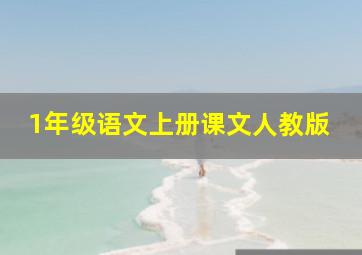 1年级语文上册课文人教版