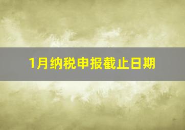 1月纳税申报截止日期