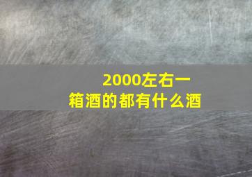 2000左右一箱酒的都有什么酒