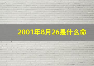 2001年8月26是什么命