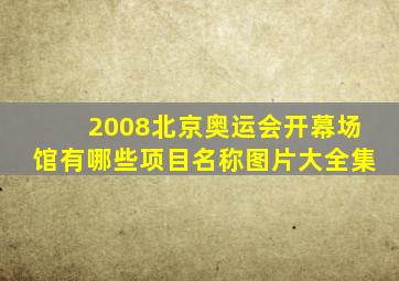 2008北京奥运会开幕场馆有哪些项目名称图片大全集