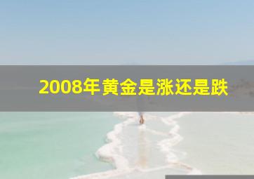 2008年黄金是涨还是跌