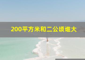 200平方米和二公顷谁大