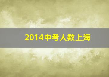 2014中考人数上海