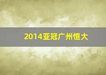 2014亚冠广州恒大