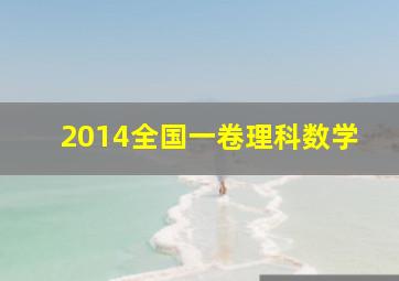 2014全国一卷理科数学