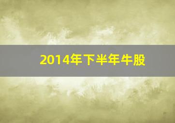 2014年下半年牛股