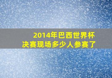 2014年巴西世界杯决赛现场多少人参赛了