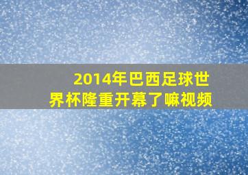 2014年巴西足球世界杯隆重开幕了嘛视频