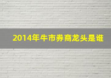 2014年牛市券商龙头是谁