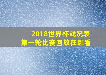 2018世界杯战况表第一轮比赛回放在哪看