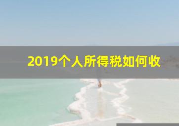 2019个人所得税如何收